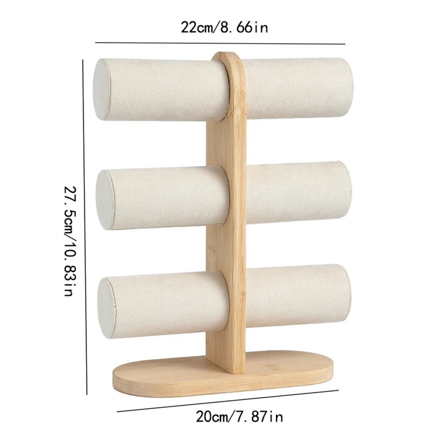Two-layer/three-layer detachable bamboo bracelet rack home jewelry storage rack