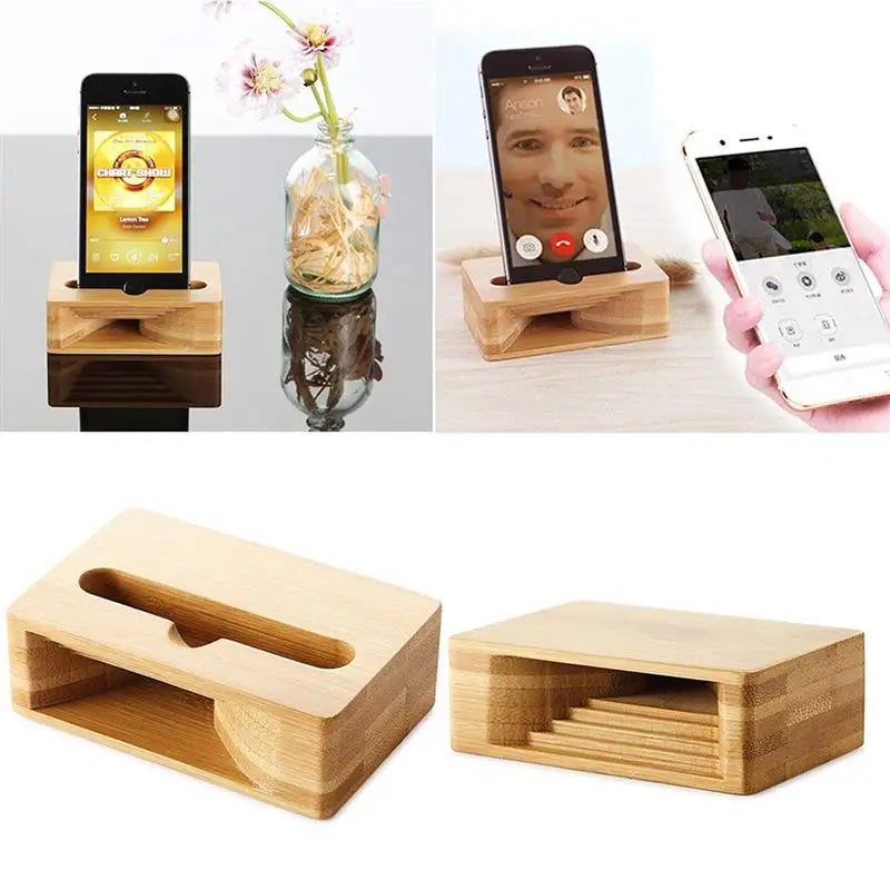 Wooden Sound Amplifier Stand Holder - Thumbnail 3