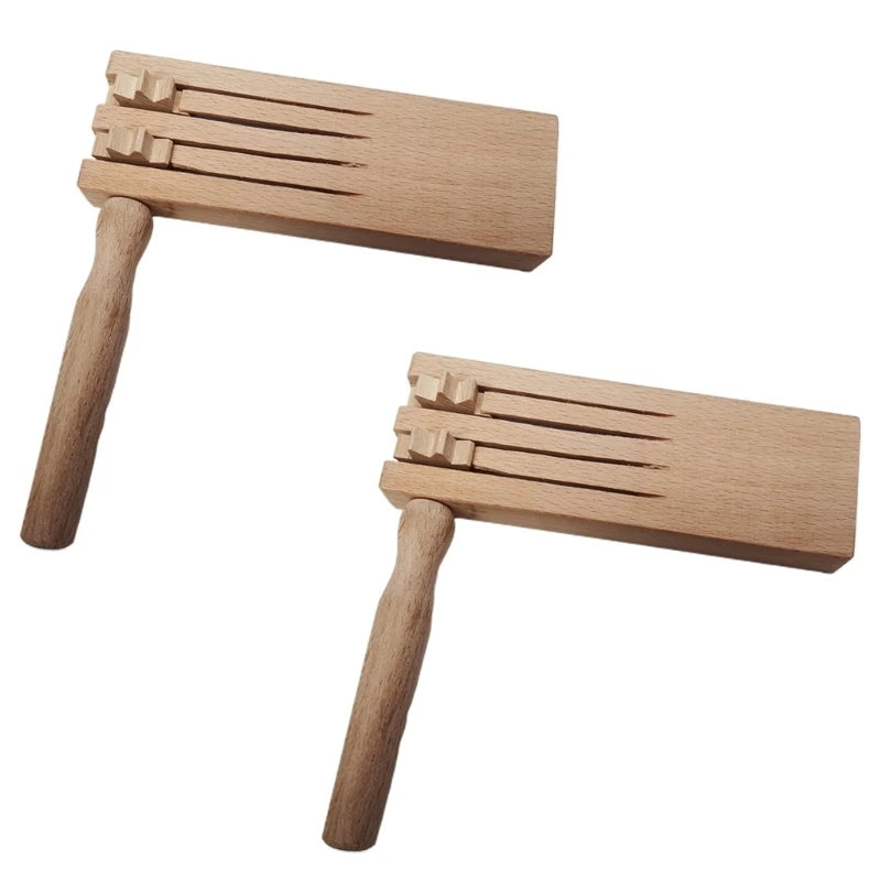 Traditional Matraca Toy - Wooden Spinning Rattle Ratchet Noise maker for Games, Parties and Sports