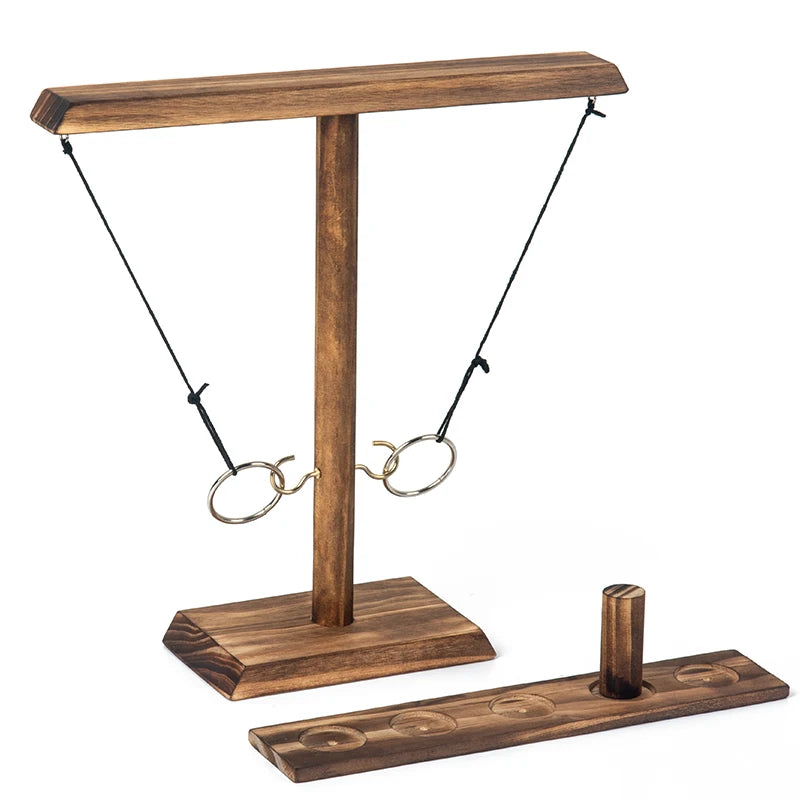 Hook and Ring Game Handmade Wooden Toss Game for Kids and Adults,Yard Games,Toss Game for Bars,Home,Party