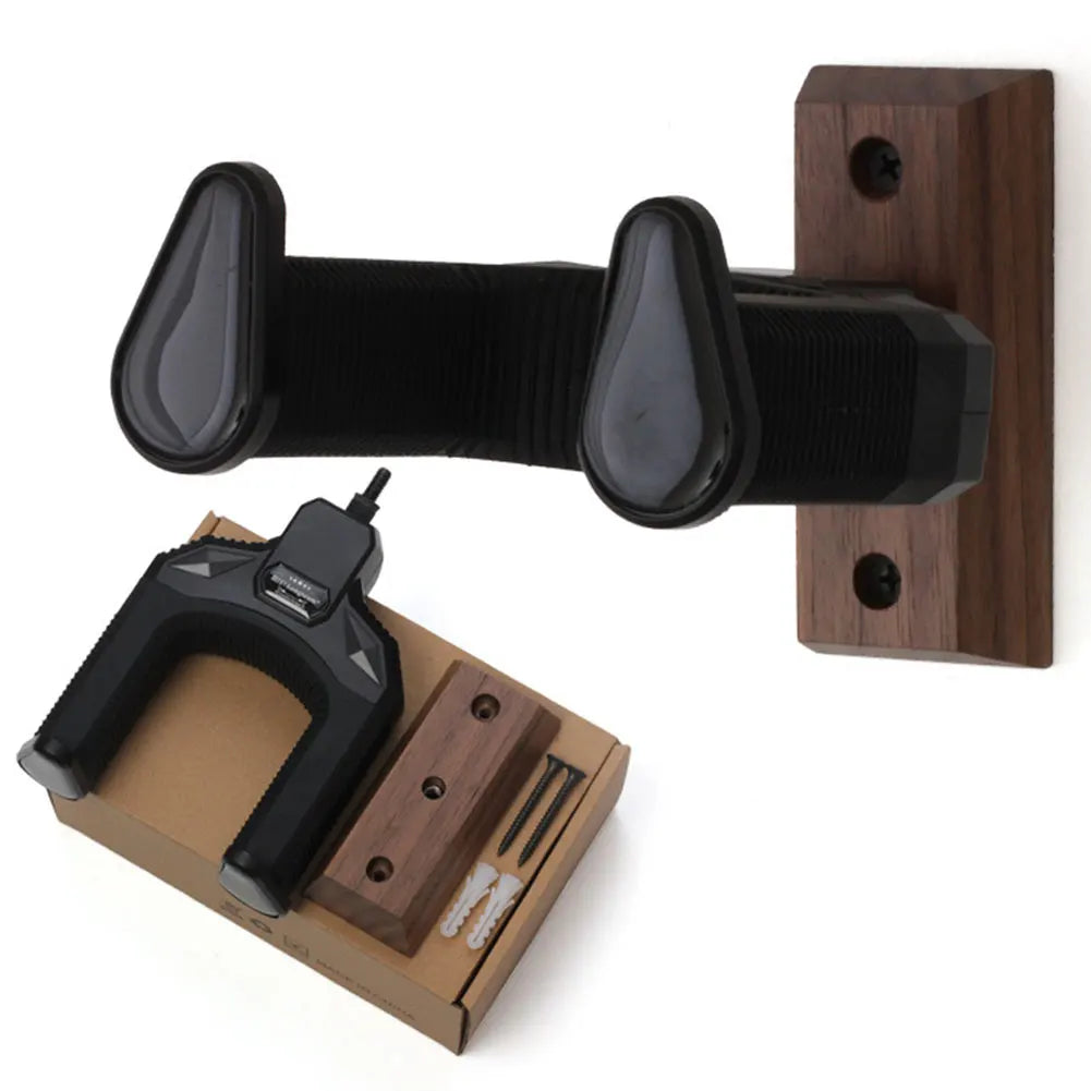 Guitar Wall Mount - Hanger Holder for Acoustic Electric Guitars Bass Ukulele - Solid Wood Wall Stand