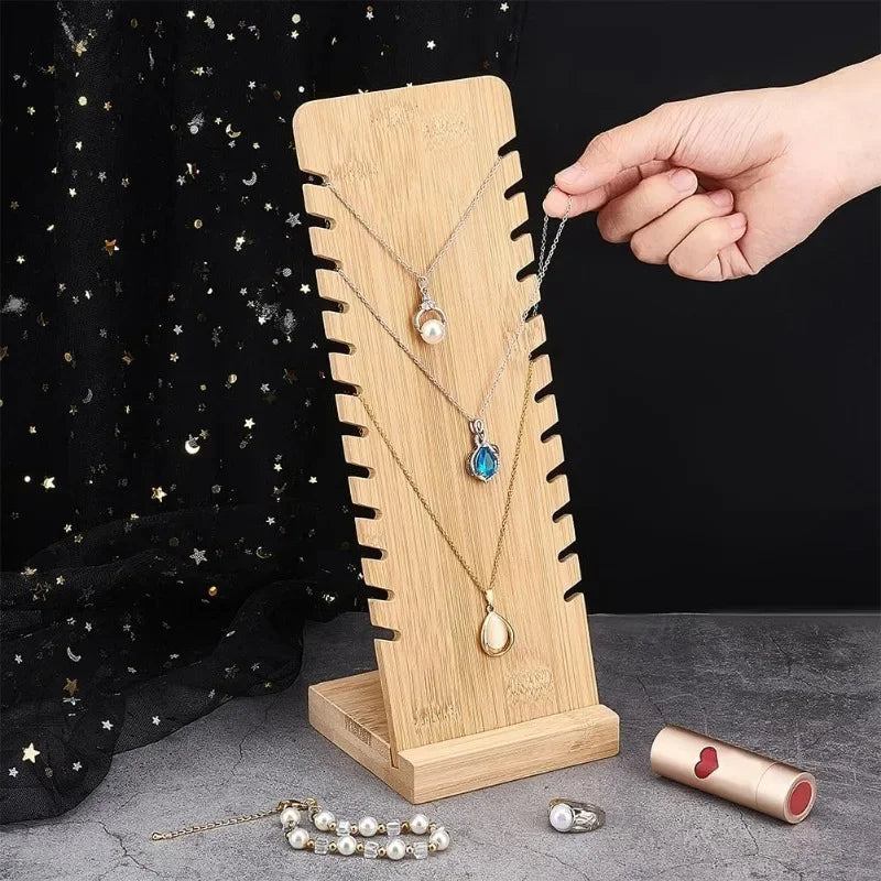 Jewelry Displays Holder Set Wooden  Necklace Bracelet Finger Ring Earring Display Stand for Home Jewelry Organizer Store Showcase Selling