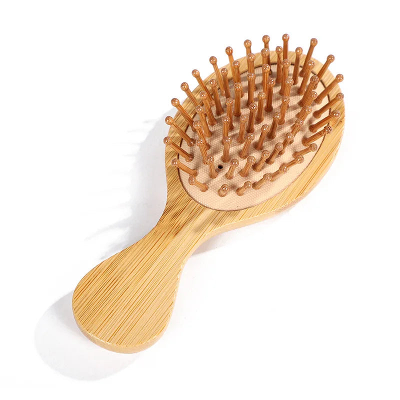 Luftkissen-Massage-Haarbürste Mit Holzgriff – Für Alle Haartypen, 10,2 Cm, Mit Belüftungslöchern