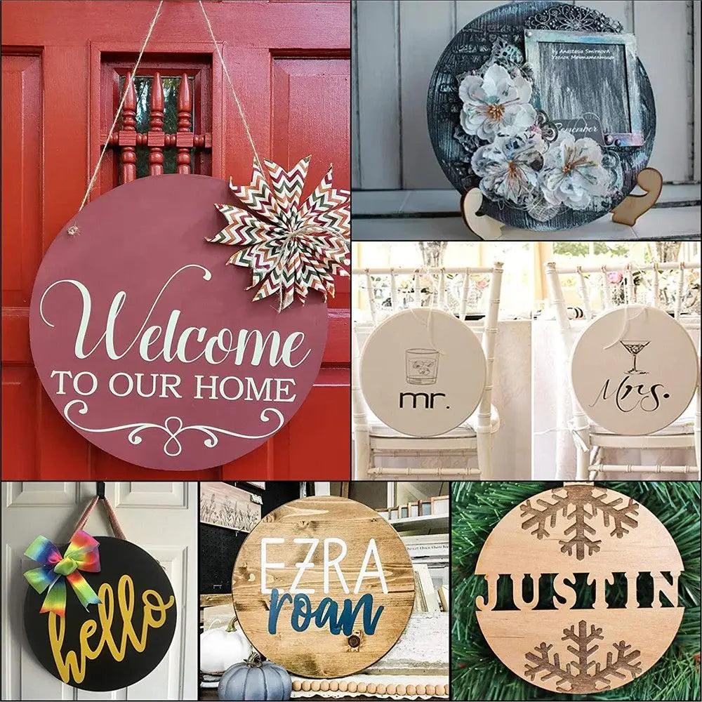 3/5/10pcs Wood Rounds Circles for Crafts, Unfinished Wood Circles Wood Sign Blank, Wooden Discs for DIY Crafts, Door Hangers and Christmas Decoration