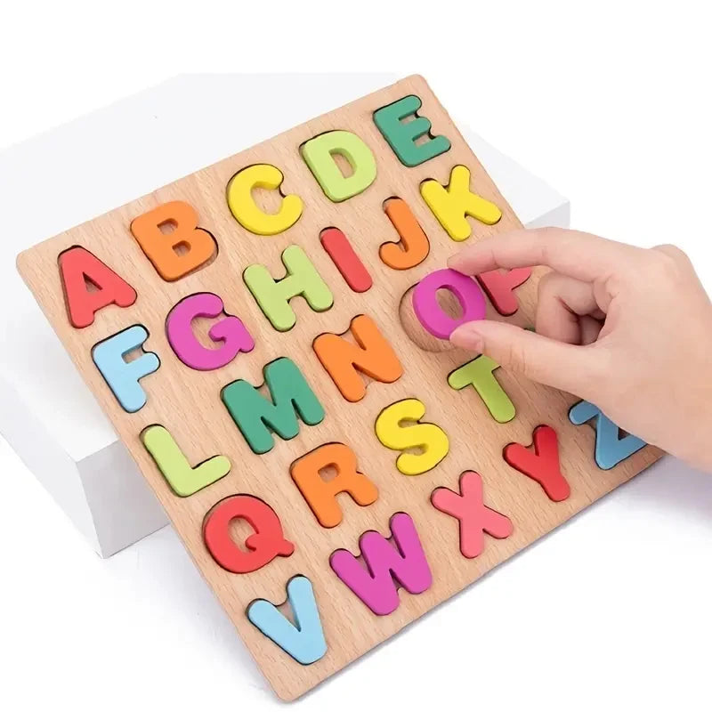 Alphabet Puzzles, Wooden Puzzles for Toddlers, ABC Shape Puzzles for Kids, Preschool Learning Activities, Gift for Girls Boys