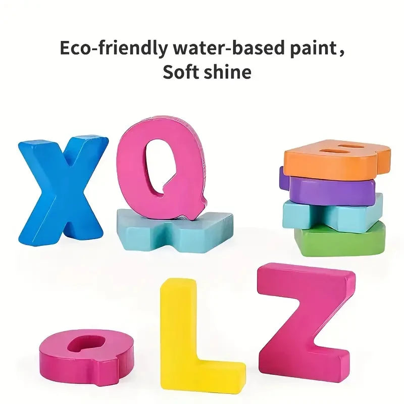 Alphabet Puzzles, Wooden Puzzles for Toddlers, ABC Shape Puzzles for Kids, Preschool Learning Activities, Gift for Girls Boys