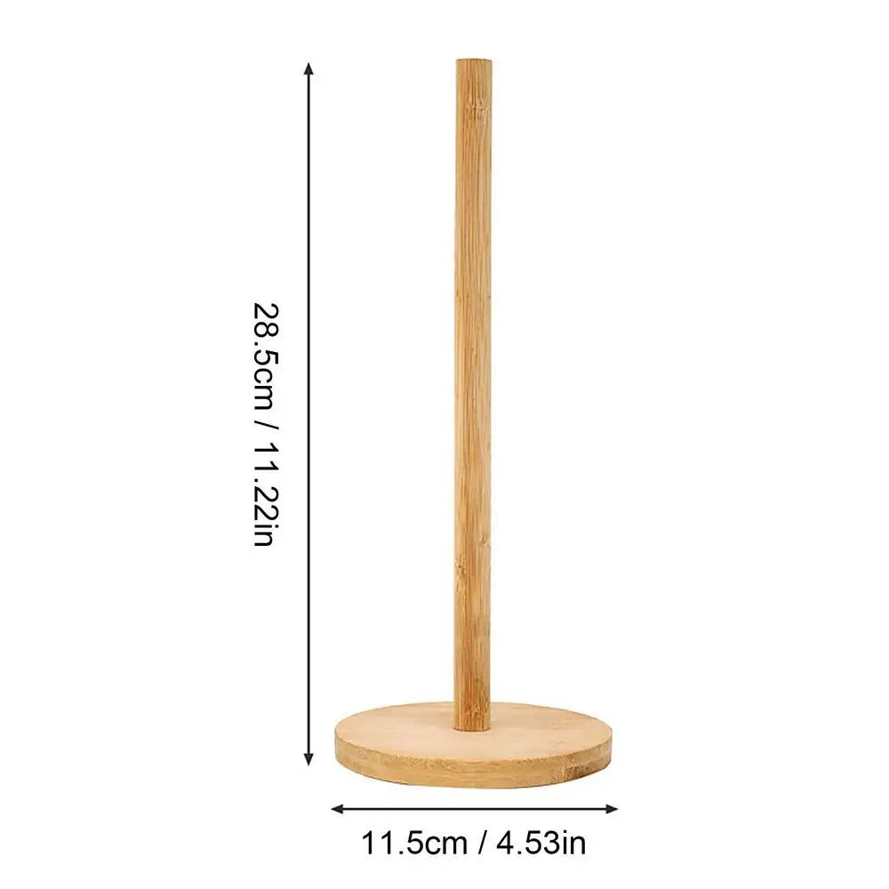 Wooden Paper Towel Holder Stand - Kitchen Paper Hanger Rack Bathroom Towel Roll Stand Organizer Simply Standing Countertop Paper Roll Holder