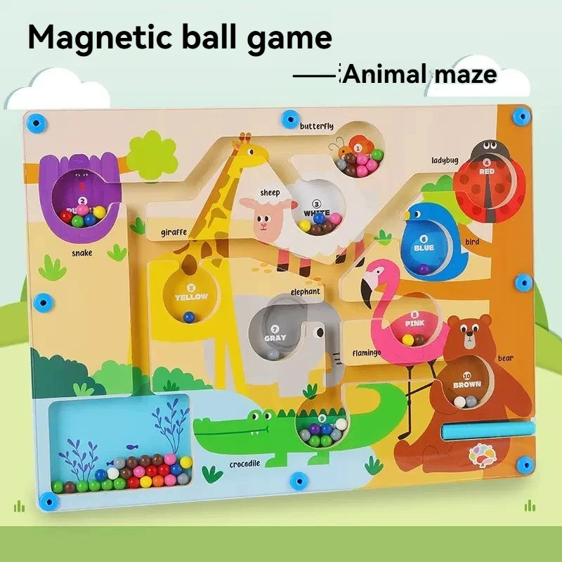 Toys Gifts for 2 3 4 5 Years Old Toddler Girls Boys, Magnetic Color and Number Maze Montessori Toys for 2+ Year Old Kids Birthday Learning Quiet Travel Toy