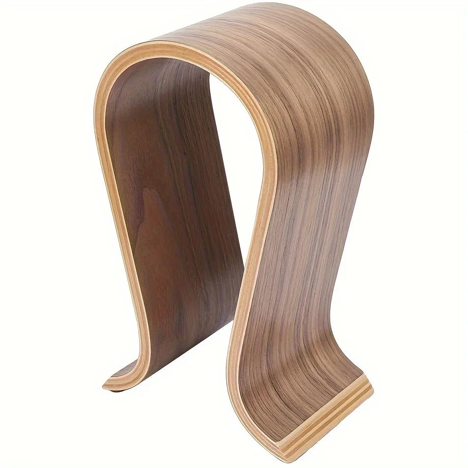 Headphone stand U-shaped wooden, wooden headphone stand Desktop headphone display stand, suitable for almost all headphones.