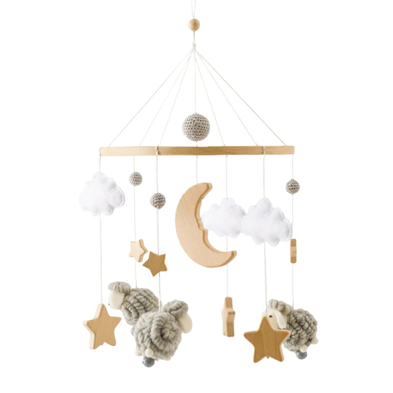 Baby Crib Mobile Arm,HBM Wooden Mobile Arm for Crib Mobile Hanger for Crib Baby Girl Nursery Decor
