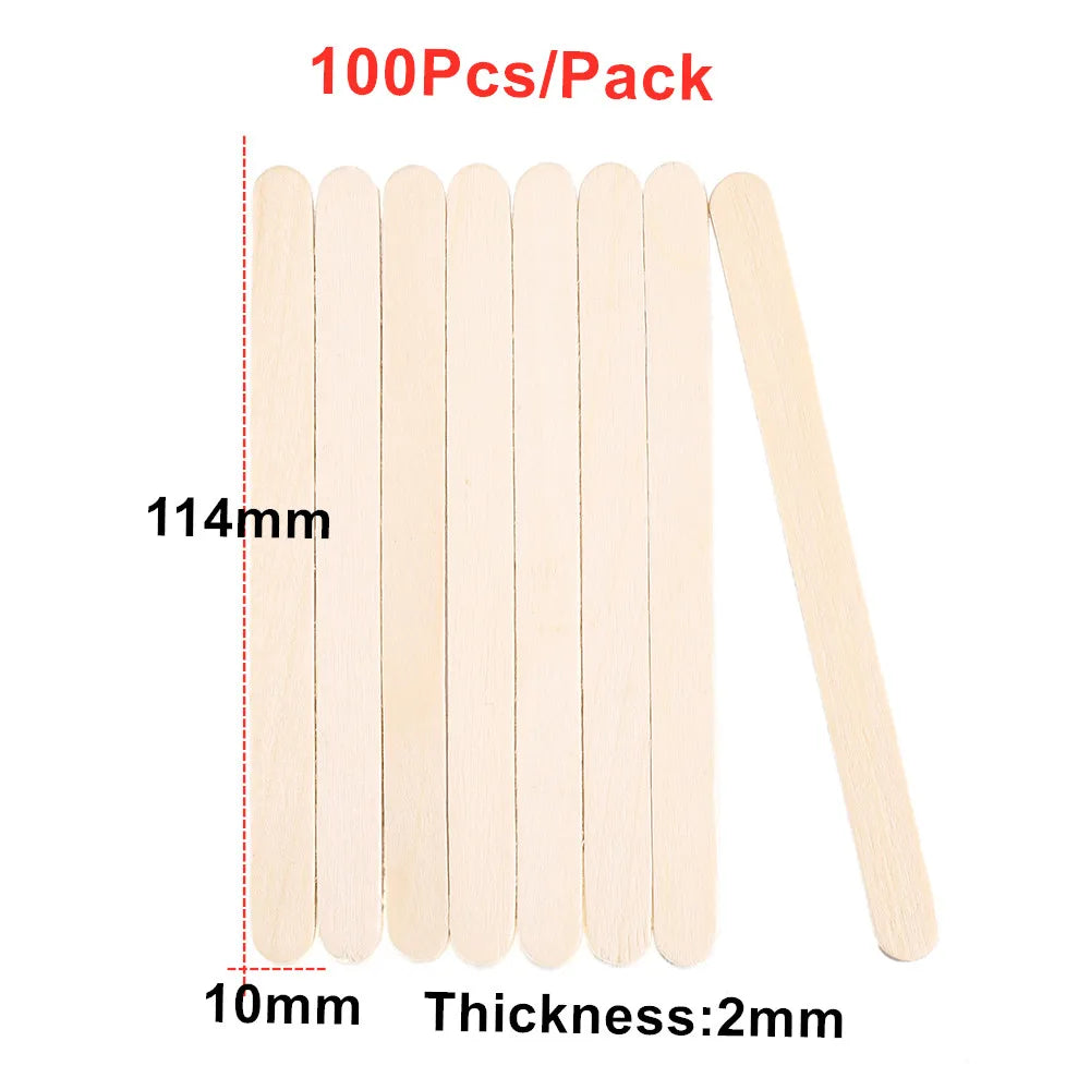 Popsicle Stick Premium Quality 50/100/150pcs - Craft Supplies Sticks - Bulk Popsicle Mixed Sizes Assorted Multi Mini Large Wood Strips - Craft for Kids