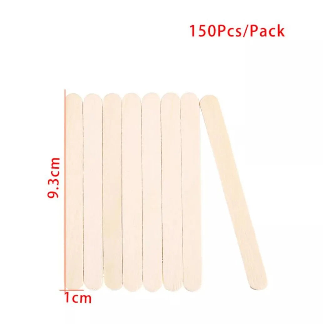 Popsicle Stick Premium Quality 50/100/150pcs - Craft Supplies Sticks - Bulk Popsicle Mixed Sizes Assorted Multi Mini Large Wood Strips - Craft for Kids