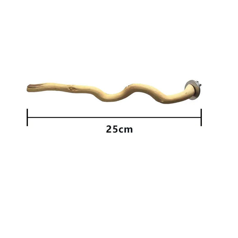 Natural Wood Bird Perch Parrot Stand Branches Fork Toys,Pet Bird Cage Wooden Hanging Perch Platform Hammock Swing Toy for Small