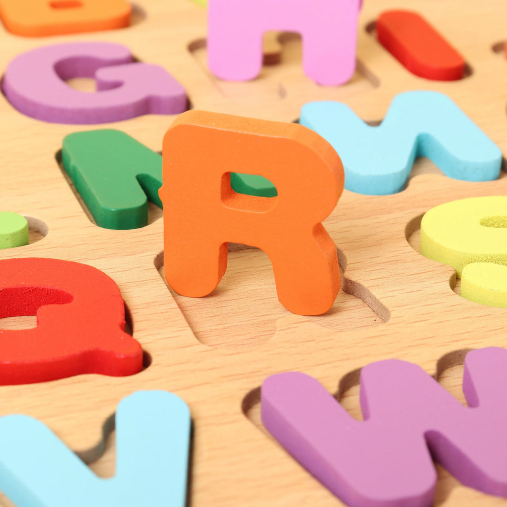 Alphabet Puzzles, Wooden Puzzles for Toddlers, ABC Shape Puzzles for Kids, Preschool Learning Activities, Gift for Girls Boys