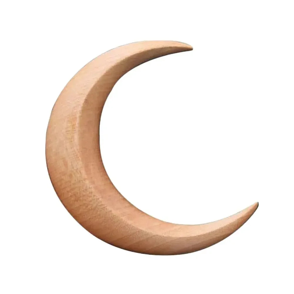 Moon Hair Fork Hairpin for Women 5.12'' Moon Stick Hand Carved Clip Thin Hair Accessories Wooden Barrettes Lightweight Styling Tool