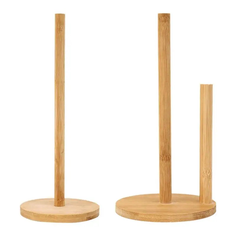Wooden Paper Towel Holder Stand - Kitchen Paper Hanger Rack Bathroom Towel Roll Stand Organizer Simply Standing Countertop Paper Roll Holder
