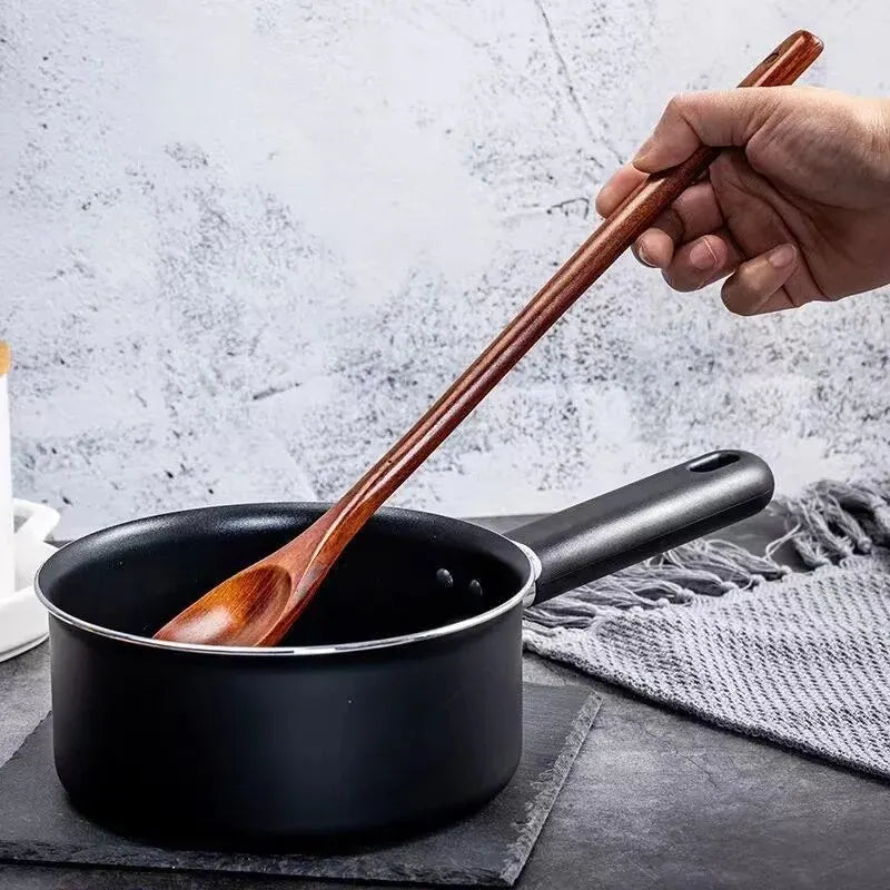 1PC 13 Inch Long Handle Wooden Cooking Spoons, Long Stirring Spoons Mixing Spoon Soup Mixing Kitchen Tools Wooden Utensils