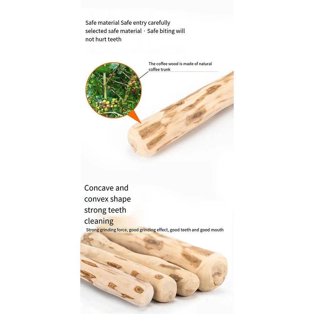 Coffee Wood Dog Chew Toys Size Large, 100% Natural Coffeewood Toys for Dogs, Dental Health & Reduces Boredom, Dog Wood Toys Supports Mental Stimulation & Training