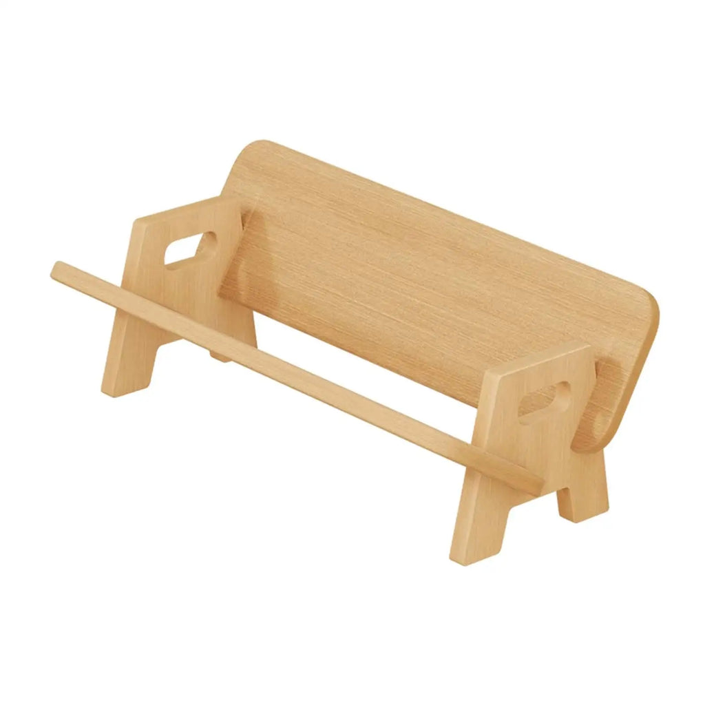 Couch-Style Desktop Bookshelf Organizer - Natural Wood Desk Top Bookshelf for Books, CDs, Magazines, Space-Saving for Home Office/Dorm