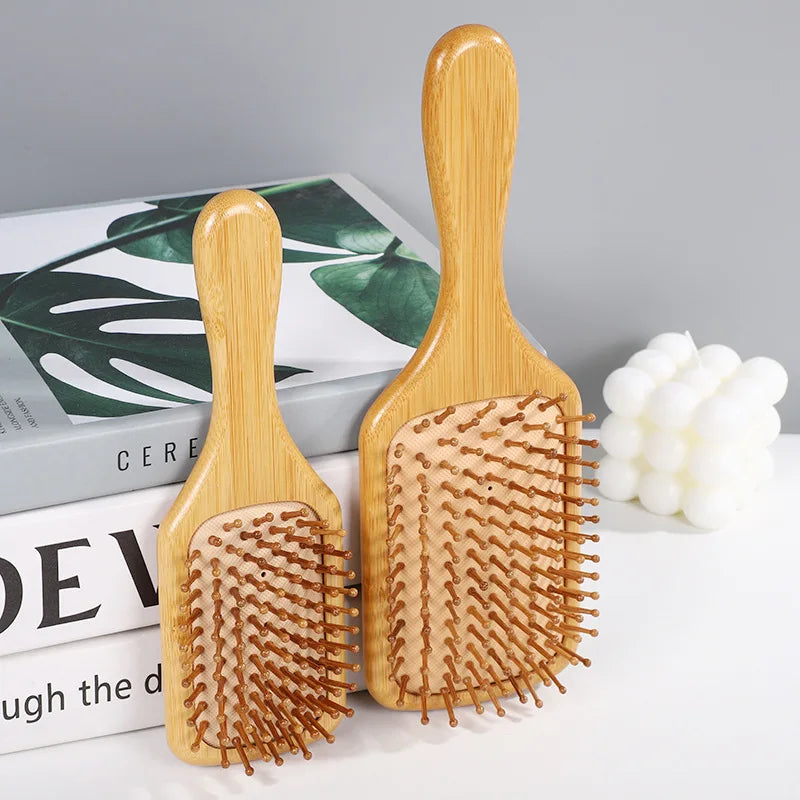 Hair brush, Natural Bamboo Paddle Detangling Hairbrush, Massage Scalp Thick/Thin/Curly/Dry Hair For Women & Men