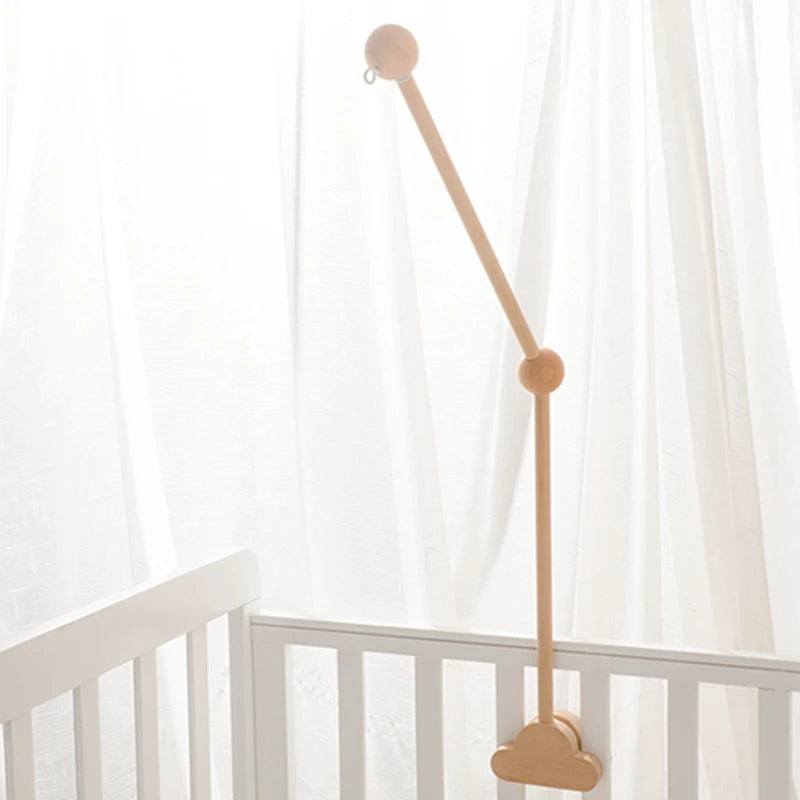 Baby Crib Mobile Arm,HBM Wooden Mobile Arm for Crib Mobile Hanger for Crib Baby Girl Nursery Decor
