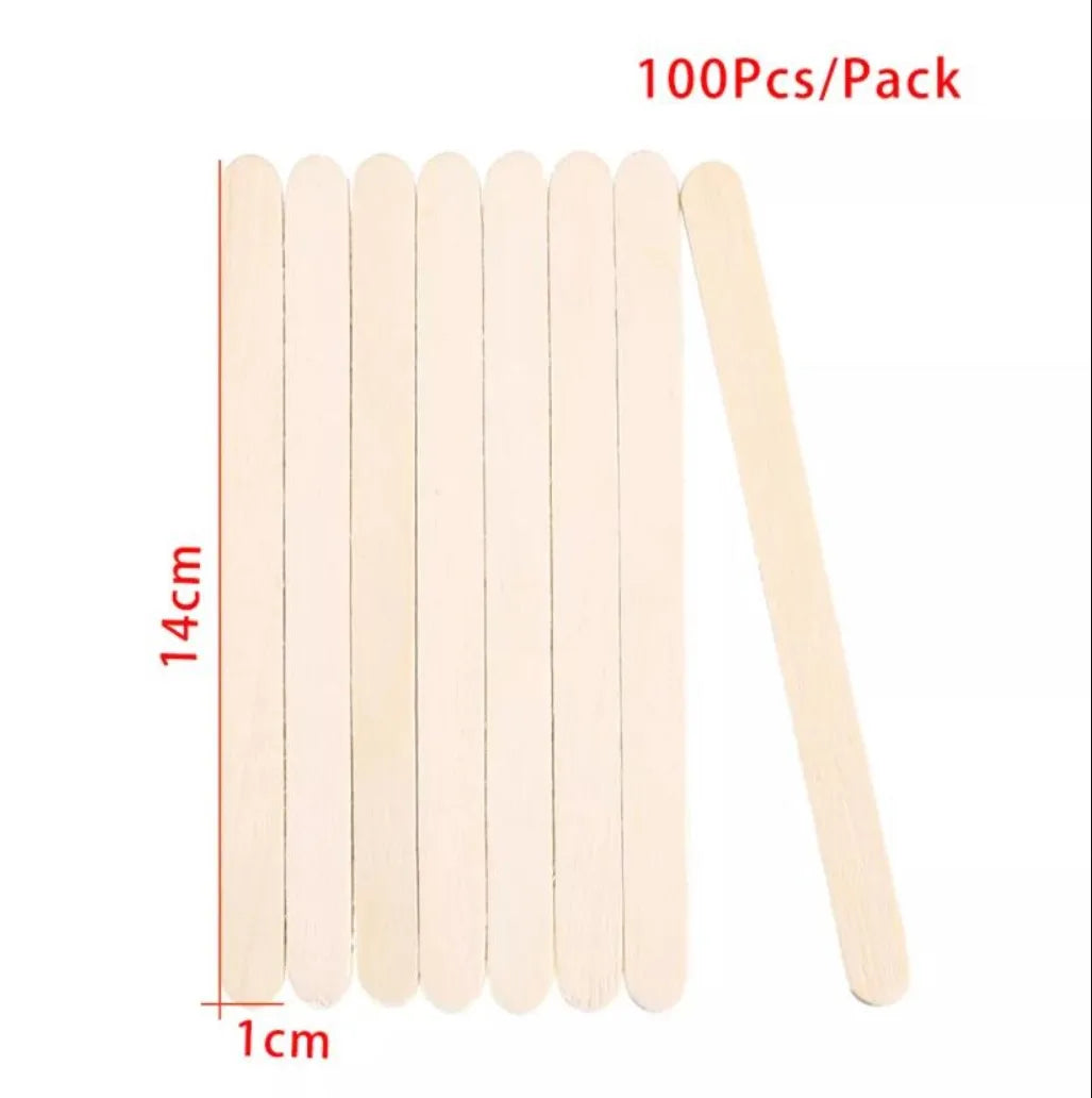 Popsicle Stick Premium Quality 50/100/150pcs - Craft Supplies Sticks - Bulk Popsicle Mixed Sizes Assorted Multi Mini Large Wood Strips - Craft for Kids