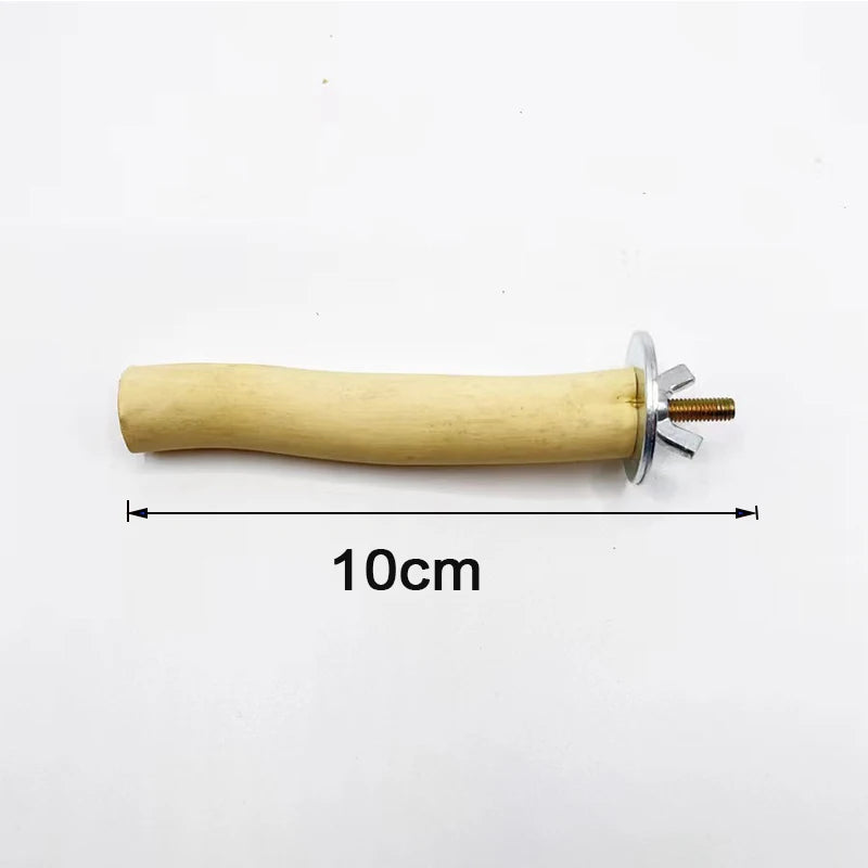 Natural Wood Bird Perch Parrot Stand Branches Fork Toys,Pet Bird Cage Wooden Hanging Perch Platform Hammock Swing Toy for Small