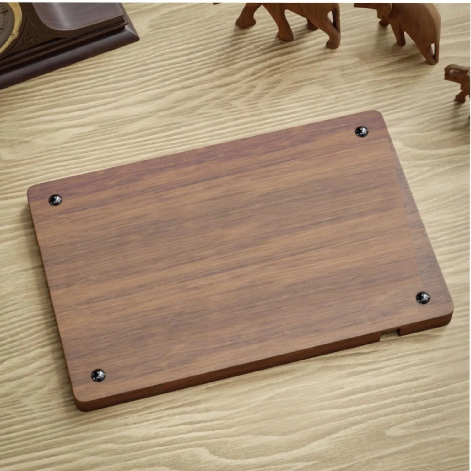 wooden Office Desktop Storage Box Solid Wood Partition Storage Box Mobile Phone Headphone Debris Storage Box Wooden Storage Tray