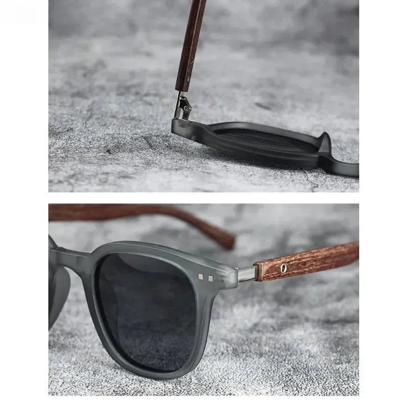 Wood Sunglasses Polarized for Men Women Uv Protection Wooden Bamboo Frame Mirrored Sun Glasses