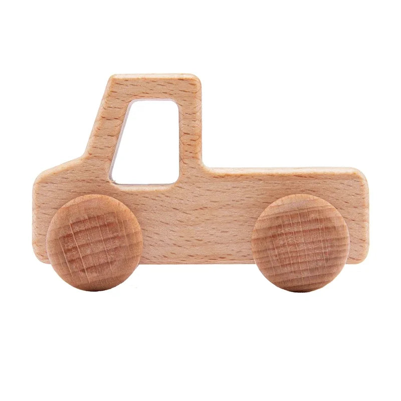 Wooden Dinosaur Cars Montessori Toys for Babies Baby Push Car Toys Wooden Toy Vehicles Development and Infant Grasping Montessori Toys