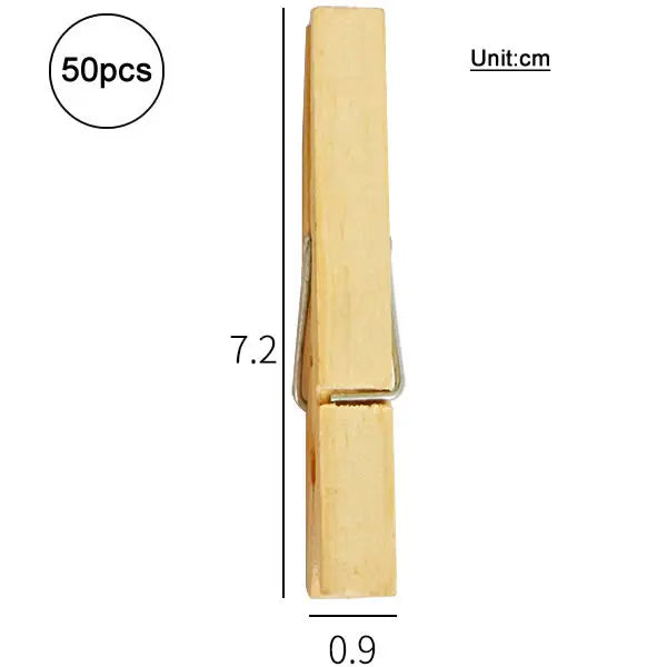 Mini Clothespins, Mini Clothes Pins for Photo Natural Wooden Small Picture Clips for Crafts 50pcs Decorative Wood Clips for Wall Hanging Pictures