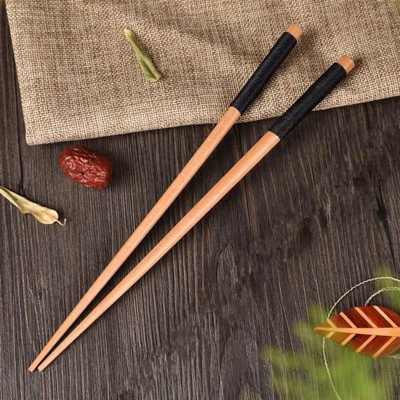 Handmade Japanese Natural Chestnut Wood Sushi Chopsticks Set Value Gift Sushi Chinese food Tie line