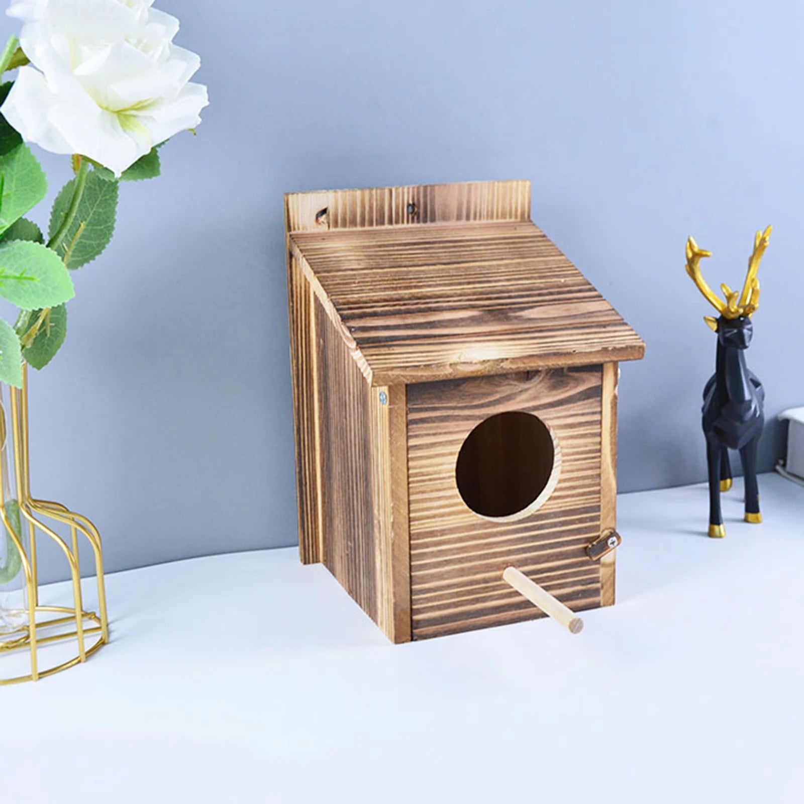 Bird Houses for Outside Clearance,Humming Bird Houses for Outdoor,Wood Cedar Blue Bird Box House,Swallow Wren Cedar Finch House,DIY
