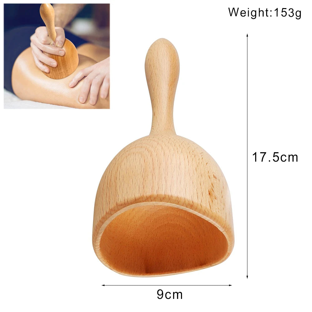 Wood Therapy Massage Tools Lymphatic Drainage Massager Maderoterapia Kit Wooden Massager Body Sculpting Tools for Muscle Pain Relief, Anti-Cellulite, Body Contouring and Shaping