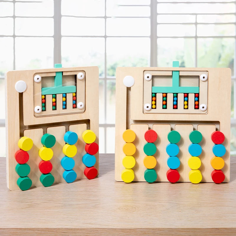 Four color walking double-sided game chess, children's logical thinking training, Montessori early education puzzle toys for you