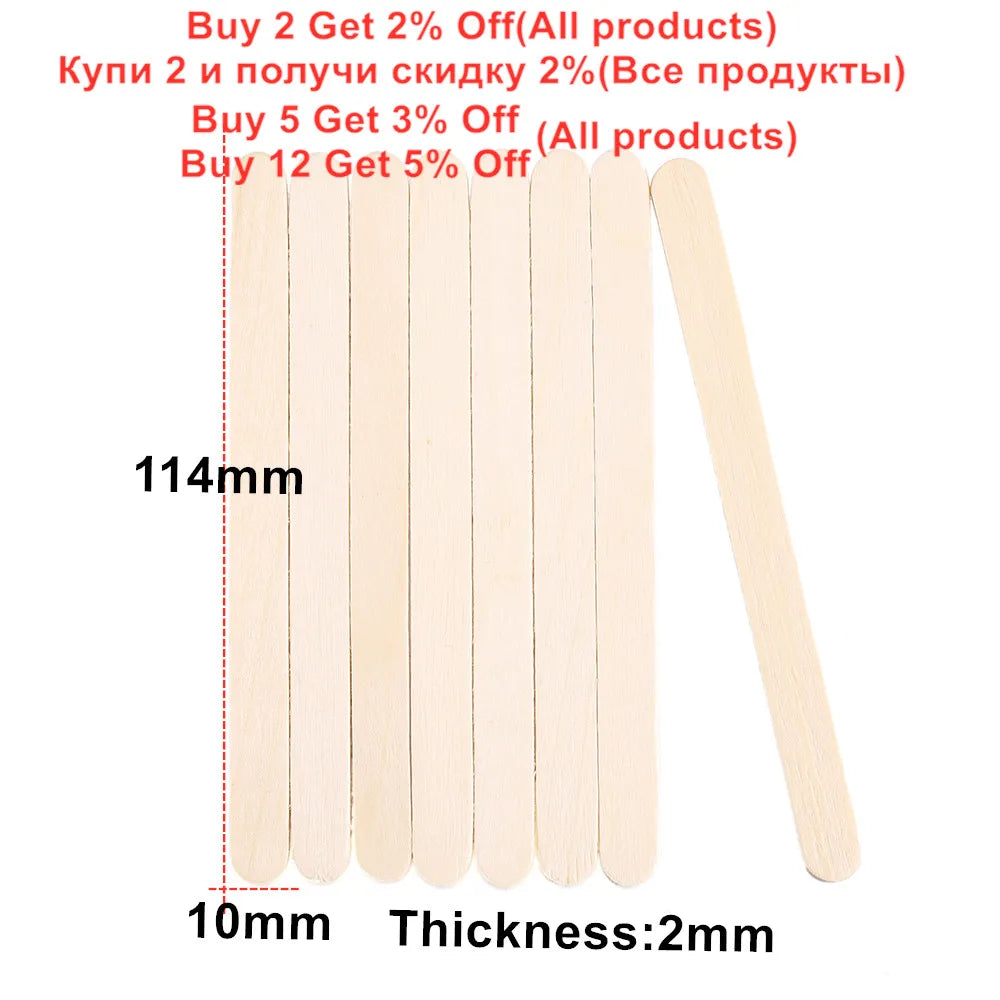 Popsicle Stick Premium Quality 50/100/150pcs - Craft Supplies Sticks - Bulk Popsicle Mixed Sizes Assorted Multi Mini Large Wood Strips - Craft for Kids
