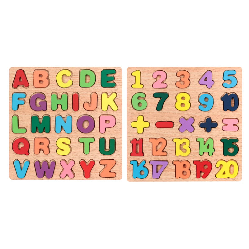 Alphabet Puzzles, Wooden Puzzles for Toddlers, ABC Shape Puzzles for Kids, Preschool Learning Activities, Gift for Girls Boys