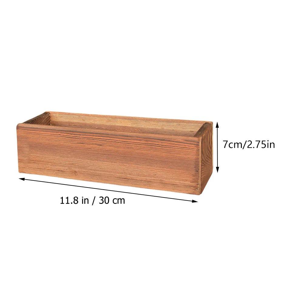 Antiseptic Wood Flower Box Wooden Planter Boxes Retro Window Outdoor Pot Cedar Succulent Decorative Pots