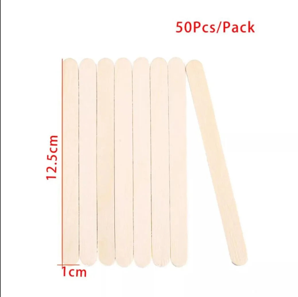 Popsicle Stick Premium Quality 50/100/150pcs - Craft Supplies Sticks - Bulk Popsicle Mixed Sizes Assorted Multi Mini Large Wood Strips - Craft for Kids