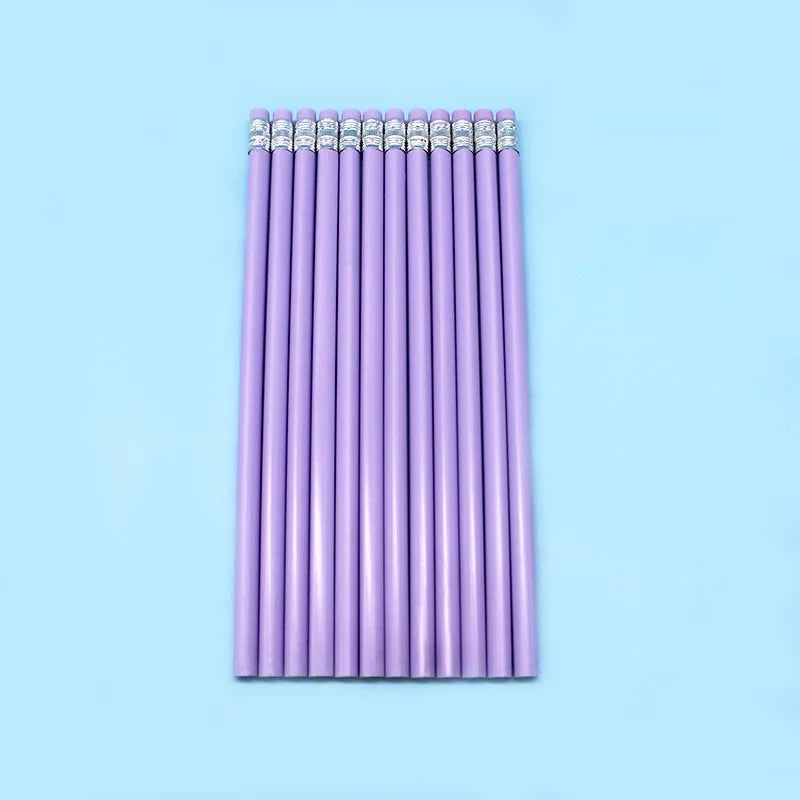 20/50/100 Personalized Colored Wooden Pencils Customized School Decor Pen With Eraser Wedding Gift Favors Baby Shower Party 19CM