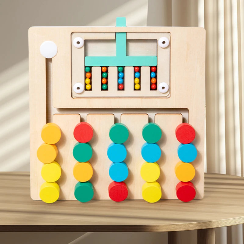 Four color walking double-sided game chess, children's logical thinking training, Montessori early education puzzle toys for you