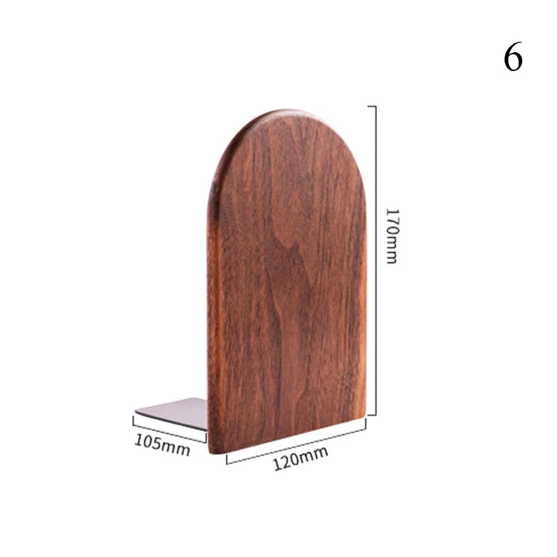 Natural Bamboo Bookend Large Capacity Office Book Ends Anti Slip Book Stand Holder Bookshelf Ends for Home Office Library School Study Decoration