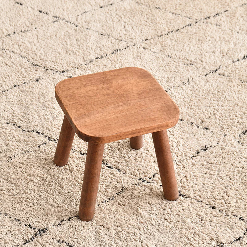 Solid Wood Step Stool，Milking Stool,9.3inch Wood Plant Stand, Round Foot Stool, Removable Portable Stool, Shoe Changing Stool, Small Short Stool