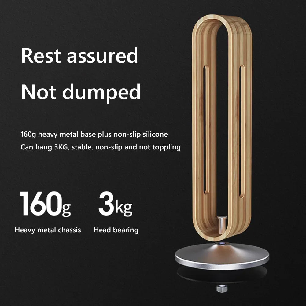 Headphone Stand Wood, Headset Stand for Desk, Walnut Gaming Headphone Holder Compatible for Sennheiser, Bose, Beats, Razer, AKG, Airpod Max, HyperX, Sony PS4 et.