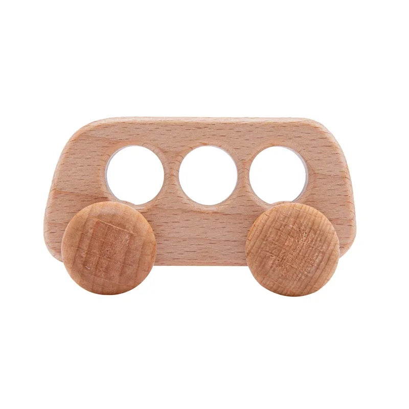 Wooden Dinosaur Cars Montessori Toys for Babies Baby Push Car Toys Wooden Toy Vehicles Development and Infant Grasping Montessori Toys