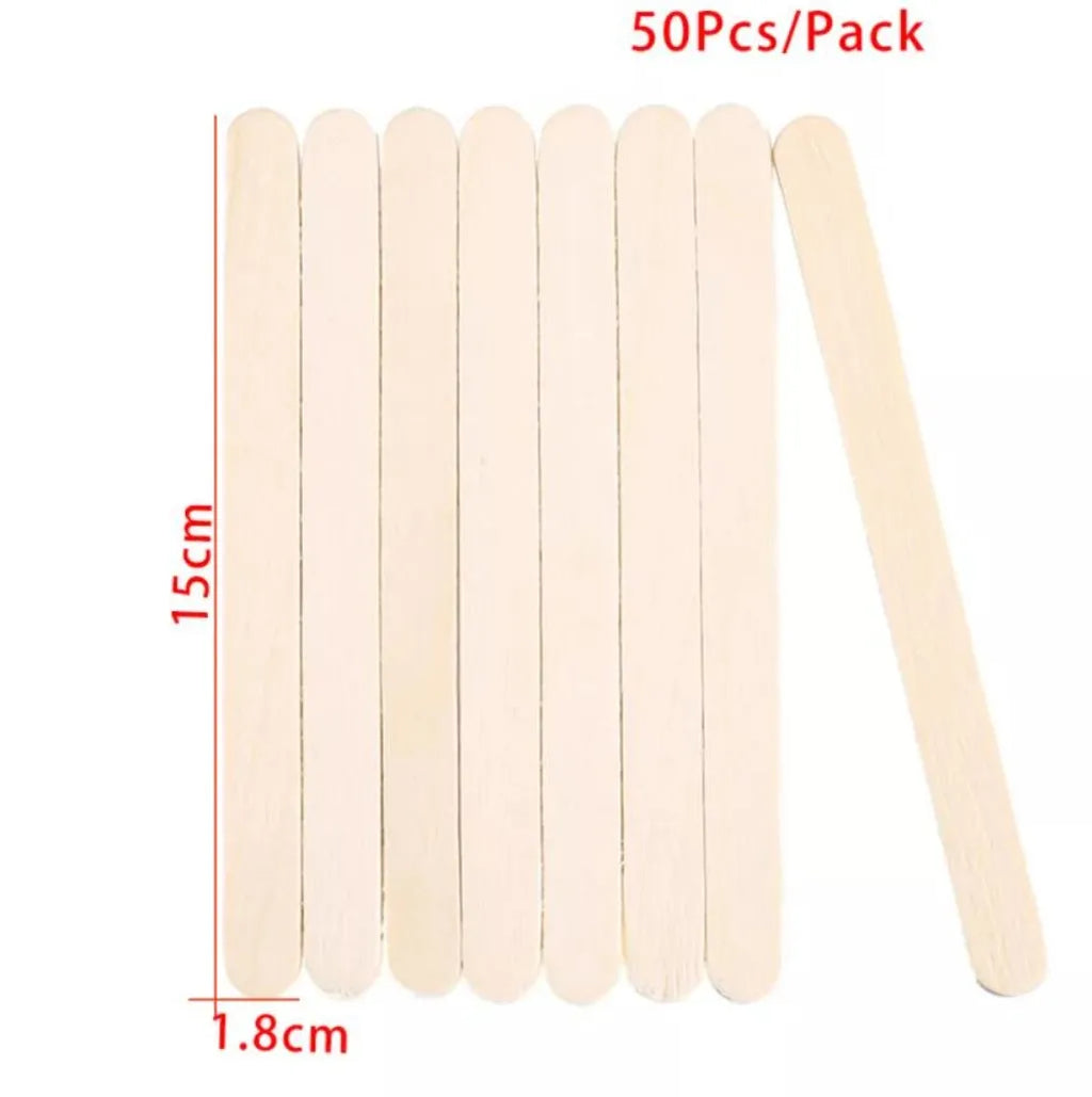 Popsicle Stick Premium Quality 50/100/150pcs - Craft Supplies Sticks - Bulk Popsicle Mixed Sizes Assorted Multi Mini Large Wood Strips - Craft for Kids