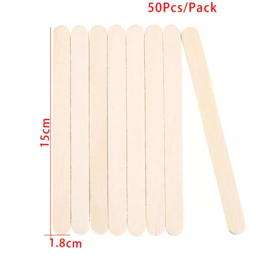 Popsicle Stick Premium Quality 50/100/150pcs - Craft Supplies Sticks - Bulk Popsicle Mixed Sizes Assorted Multi Mini Large Wood Strips - Craft for Kids