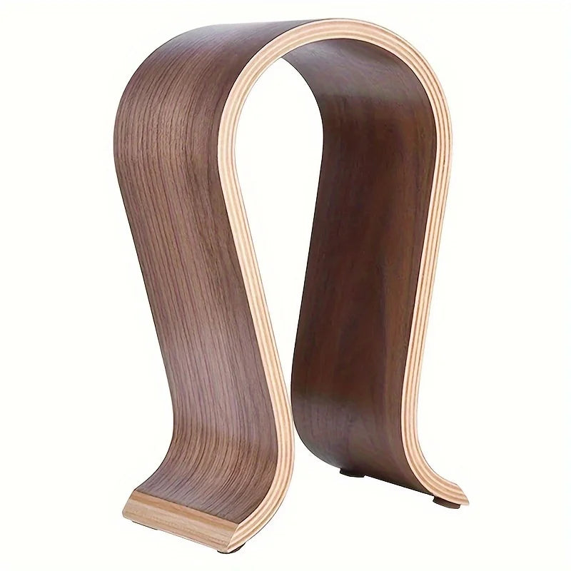 Headphone stand U-shaped wooden, wooden headphone stand Desktop headphone display stand, suitable for almost all headphones.