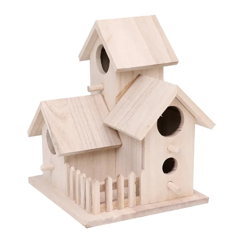 Bird House,Bird House for Outside,Wooden Bird Houses for Outside Hanging,Birdhouse Outdoor Nesting Box for Wild Bird Viewing