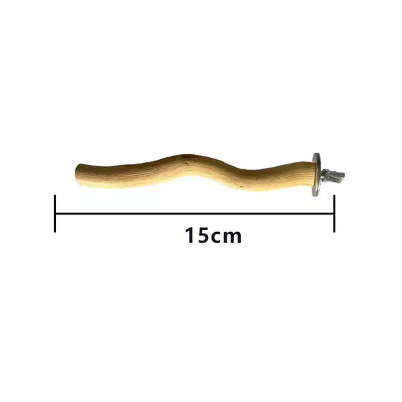 Natural Wood Bird Perch Parrot Stand Branches Fork Toys,Pet Bird Cage Wooden Hanging Perch Platform Hammock Swing Toy for Small
